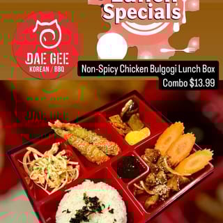 NON SPICY CHICKEN BULGOGI BENTO BOX